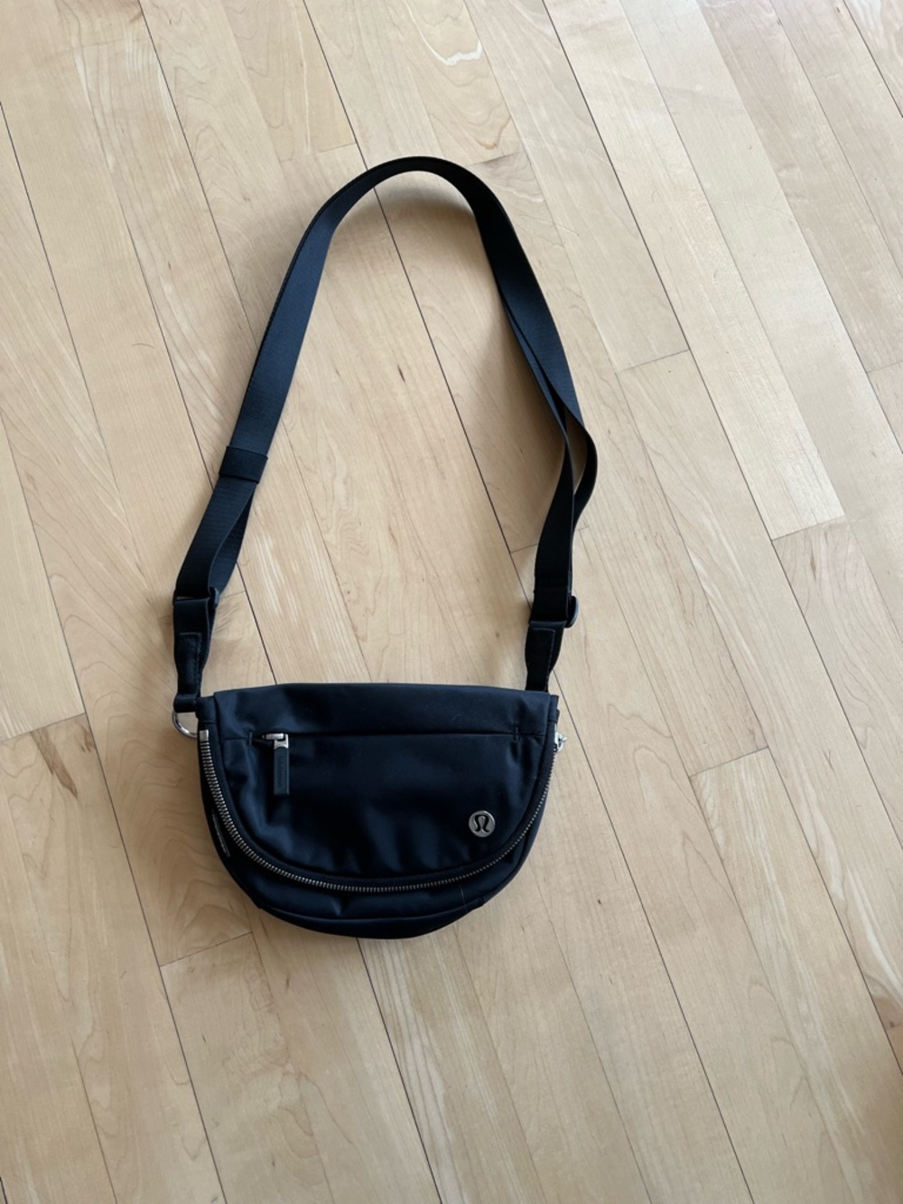 lululemon athletica Black All Night Festival Bag Micro 2L with silver detail